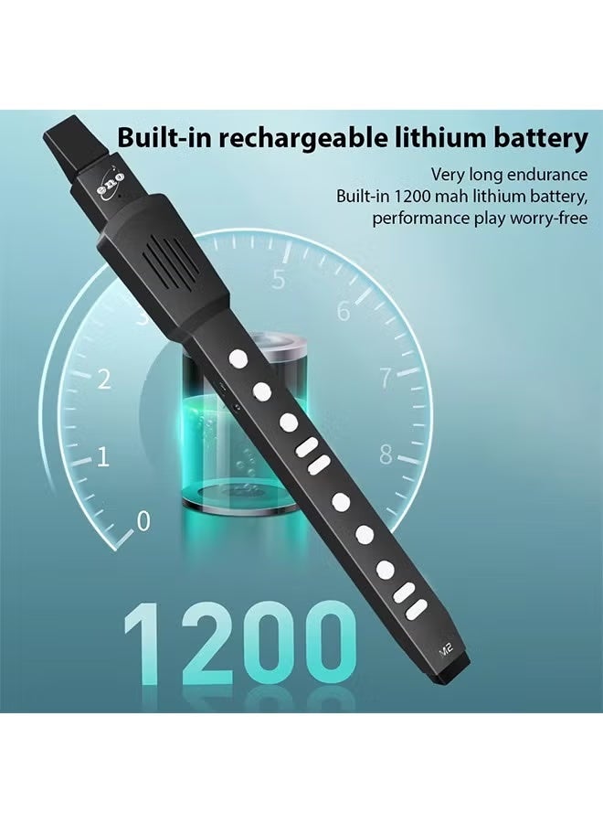ENO Digital Wind Instrument Electric Flute Saxophone Portable Automatic Vibration Mini Electronic Wind Instrument Set white - Image 4